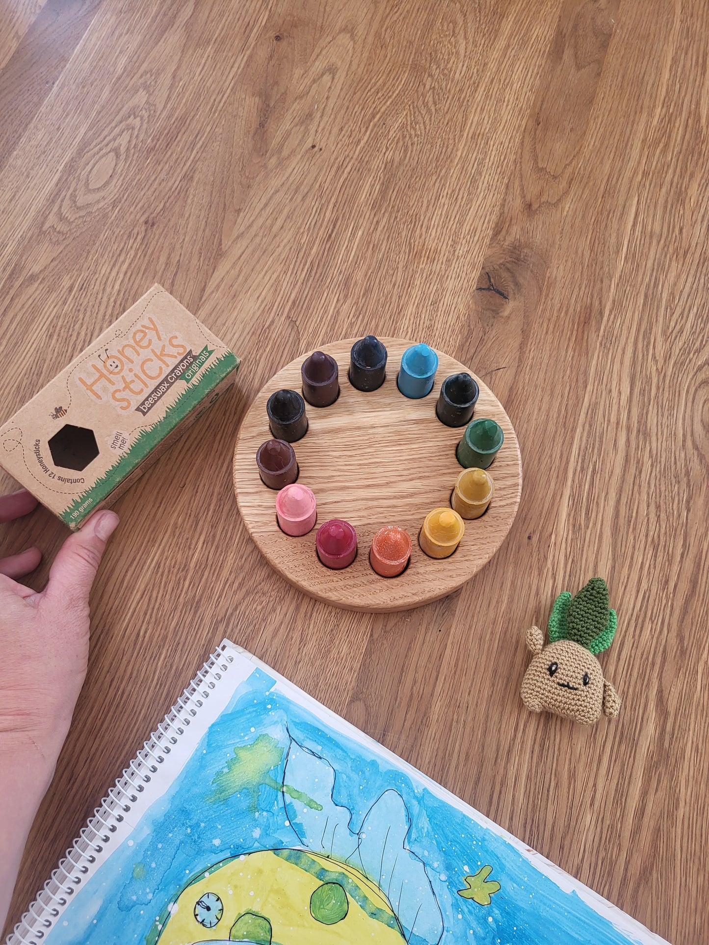 Range-crayons pour 12 bâtonnets de cire d'abeille Honey Sticks CRAYONS NON INCLUS