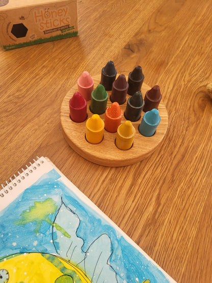 Range-crayons pour 12 bâtonnets de cire d'abeille Honey Sticks CRAYONS NON INCLUS