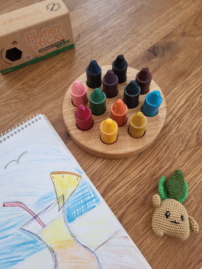 Range-crayons pour 12 bâtonnets de cire d'abeille Honey Sticks CRAYONS NON INCLUS