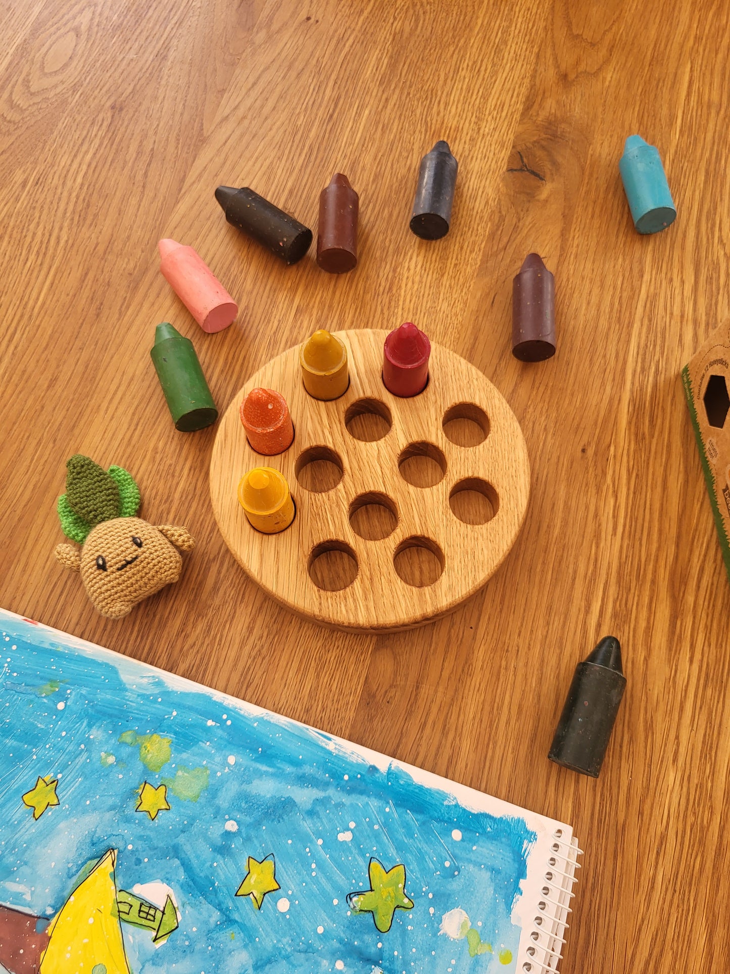 Range-crayons pour 12 bâtonnets de cire d'abeille Honey Sticks CRAYONS NON INCLUS