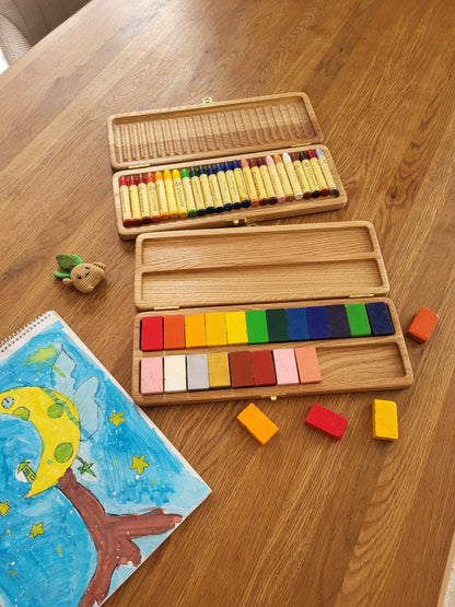 Stockmar crayon holder case for 24 sticks and for 24 blocks