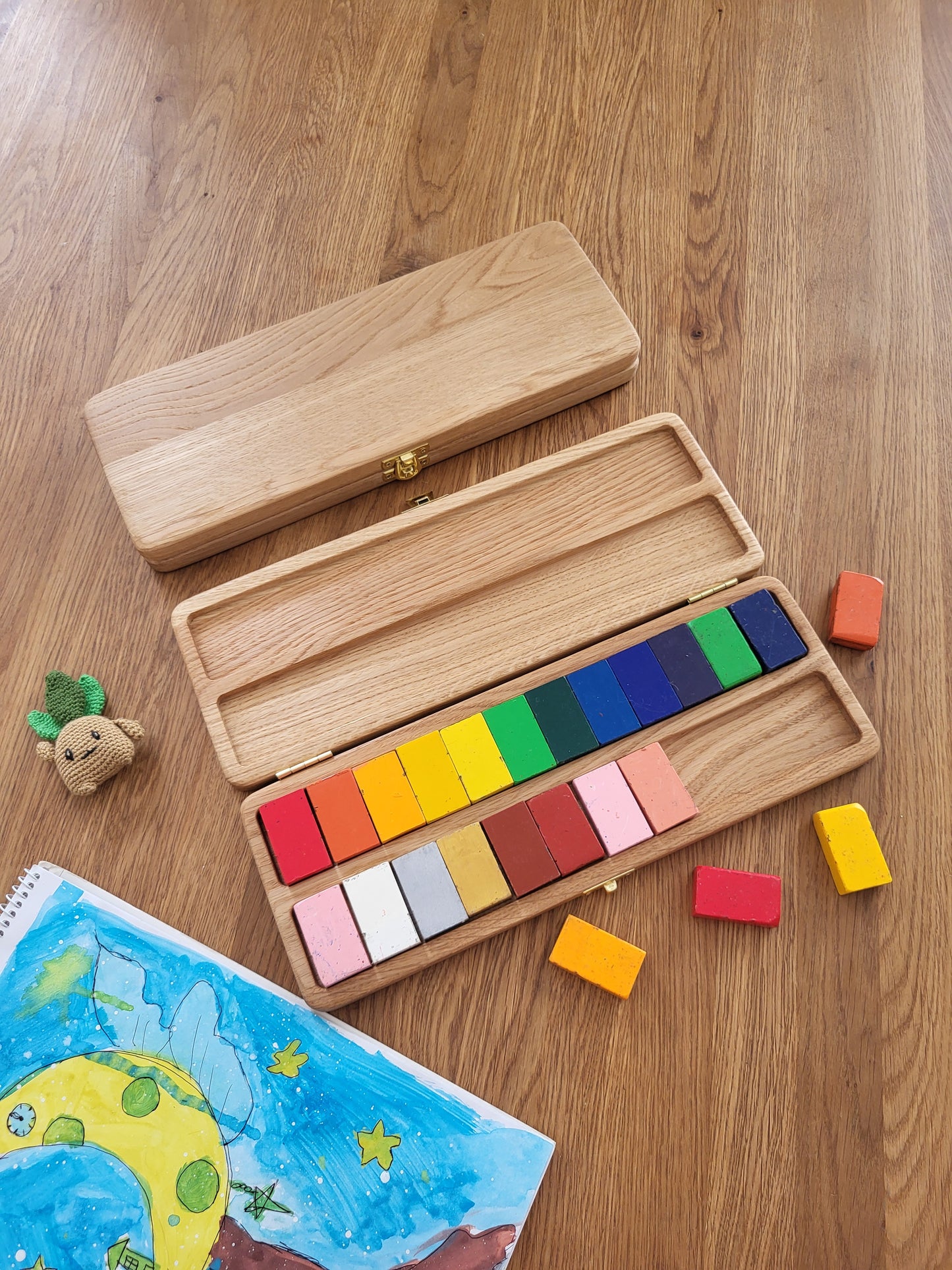 Stockmar crayon holder case for 24 sticks and for 24 blocks