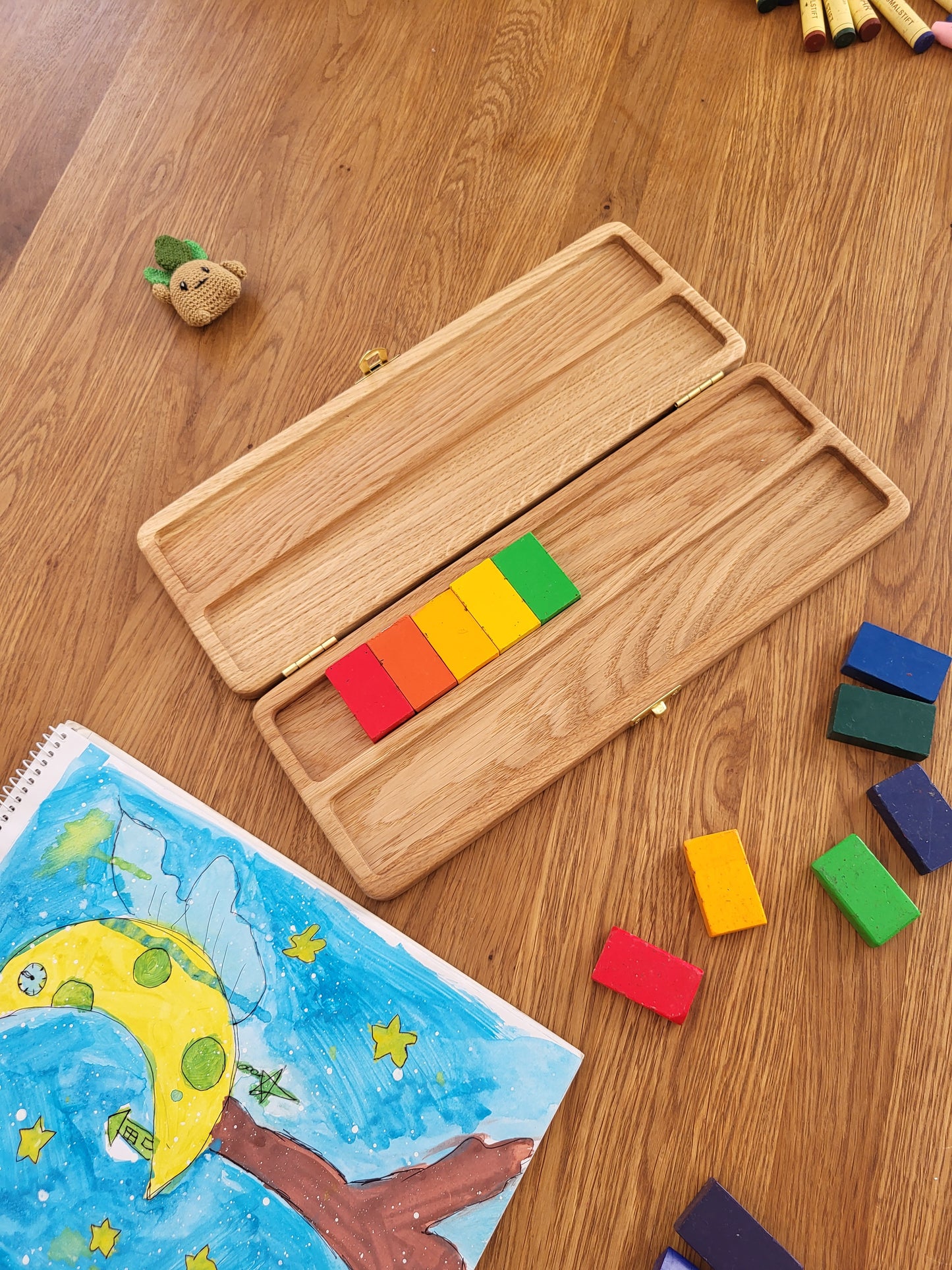 Stockmar crayon holder case for 24 sticks and for 24 blocks