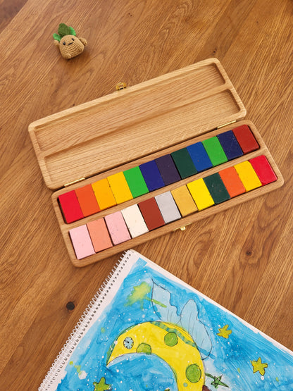 Stockmar crayon holder case for 24 sticks and for 24 blocks