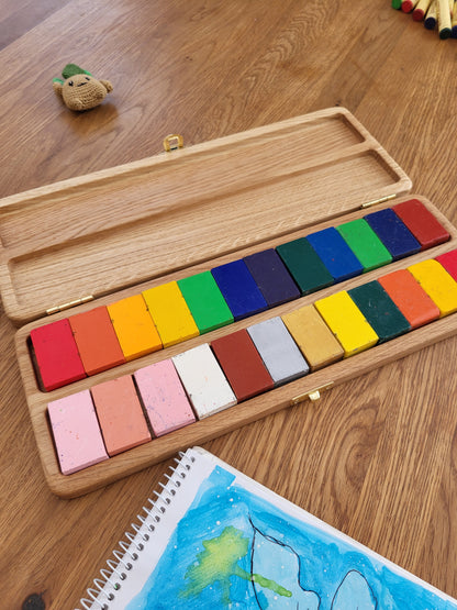 Stockmar crayon holder case for 24 sticks and for 24 blocks