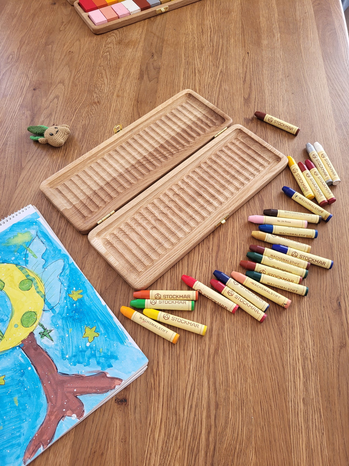Stockmar crayon holder case for 24 sticks and for 24 blocks
