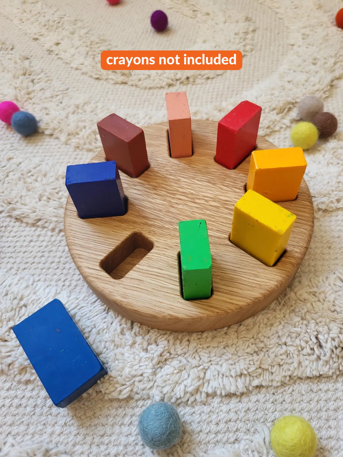 Round crayon holder for Stockmar blocks