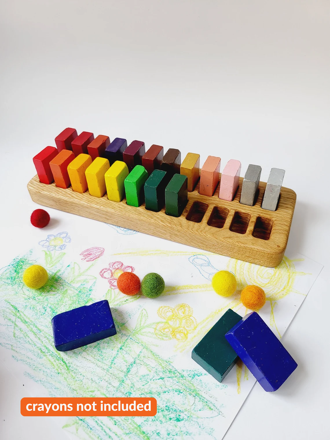 Boîte de rangement rectangulaire Waldorf pour 16 blocs de crayons Stockmar CRAYONS NON INCLUS