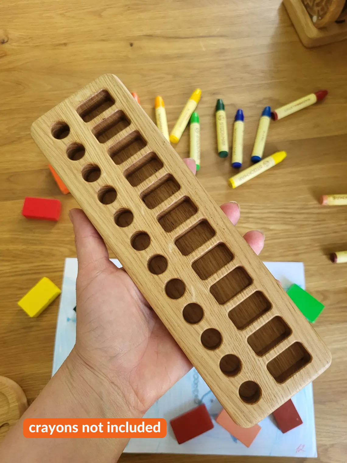 Waldorf Crayon holder for Stockmar 12 Blocks and 12 Sticks without crayons