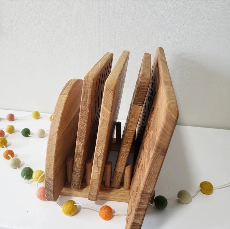 Wooden stand for boards