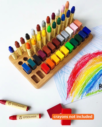 Waldorf-Stiftehalter für Stockmar 24 Blöcke und 24 Stäbe, RECHTECKIG, ohne Stifte