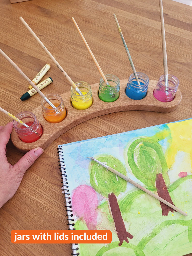 Archenförmiger Farbtopfhalter für 3 oder 6 Gläser