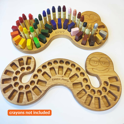 Caterpillar shaped holder for Stockmar blocks and sticks crayons CRAYONS NOT INCLUDED