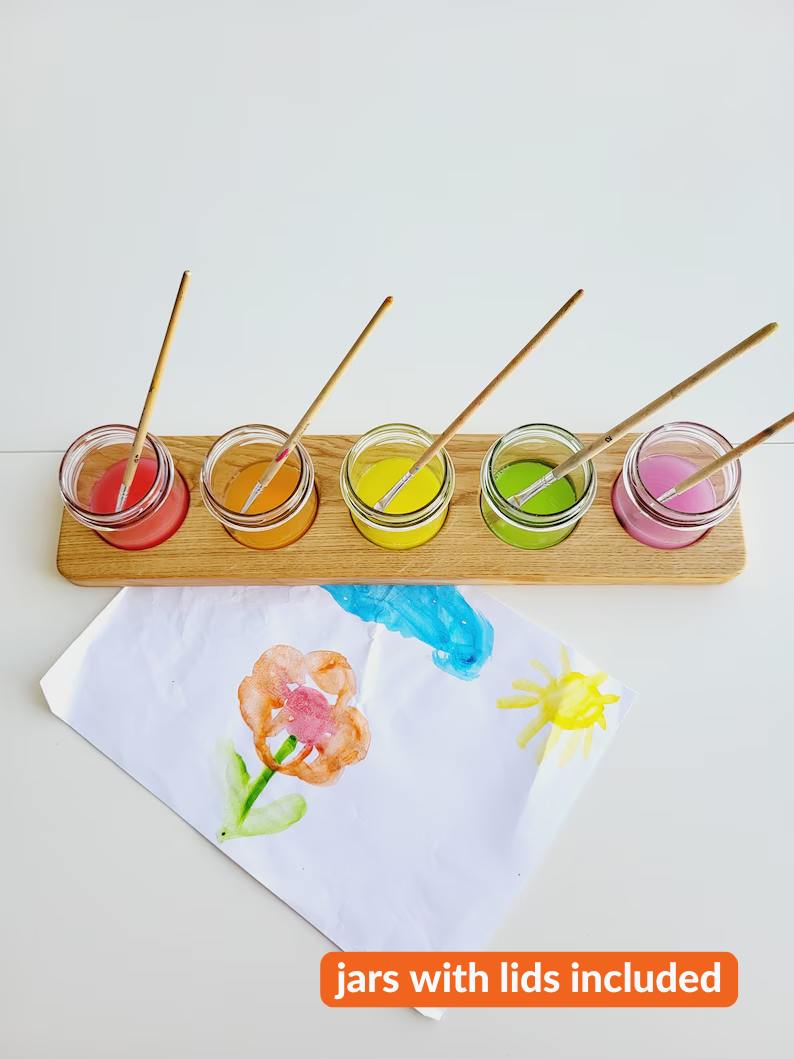 Paint jar holder straight shape for 5 big jars