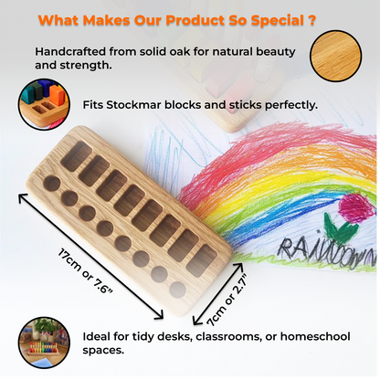 Waldorf Crayon holder for Stockmar 8 Blocks and 8 Sticks CRAYONS NOT INCLUDED