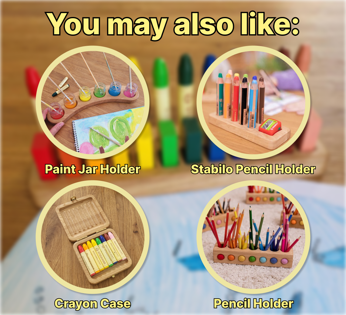 Waldorf Crayon holder for Stockmar 16 Blocks and 16 Sticks CRAYONS NOT INCLUDED