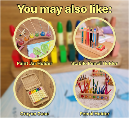 Waldorf Crayon holder for Stockmar 16 Blocks and 16 Sticks CRAYONS NOT INCLUDED
