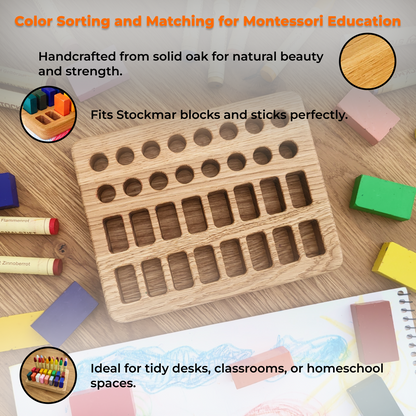 Waldorf Crayon holder for Stockmar 16 Blocks/16 Sticks