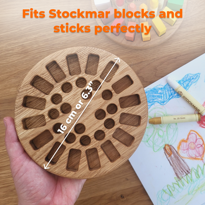 Waldorf Crayon holder for Stockmar 16 Blocks and 16 Sticks  CRAYONS NOT INCLUDED