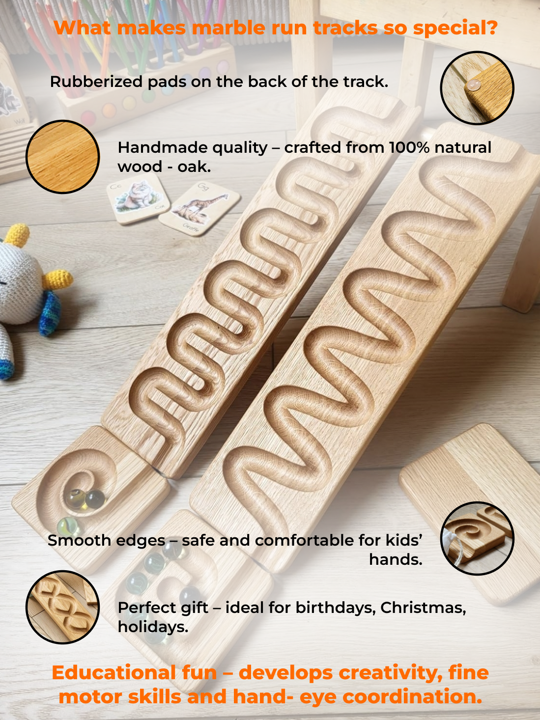 Marble run tracks race maze