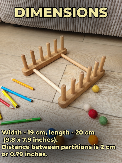 Holzständer für 5 Bretter