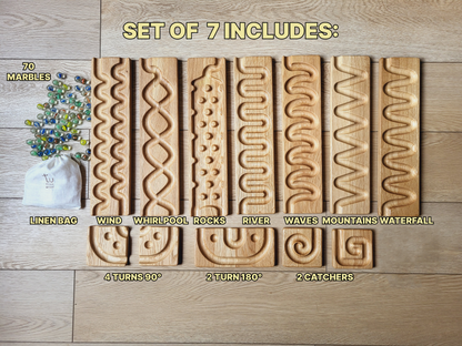 Murmelbahn-Set aus Holz