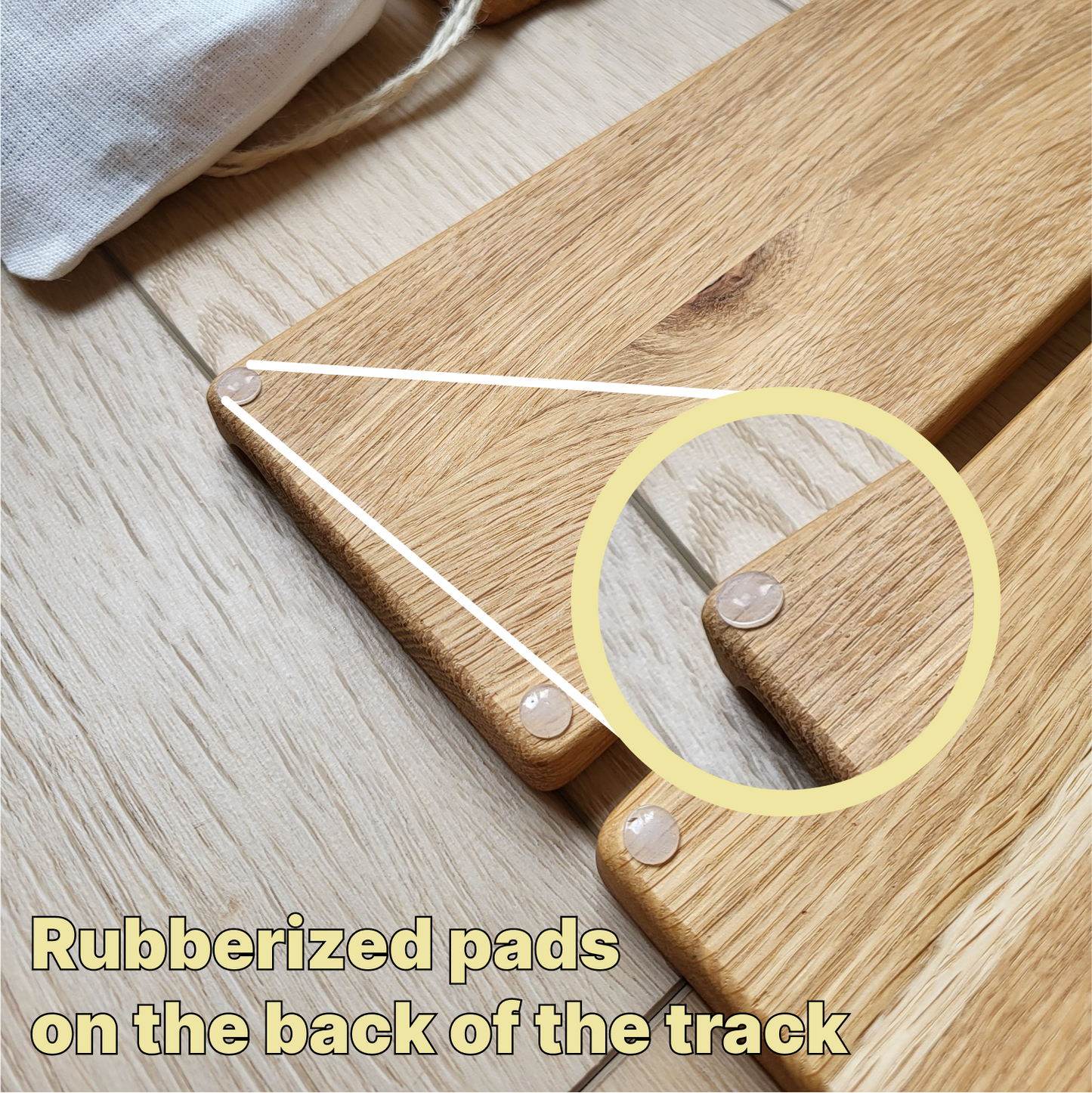 Wooden marble run track