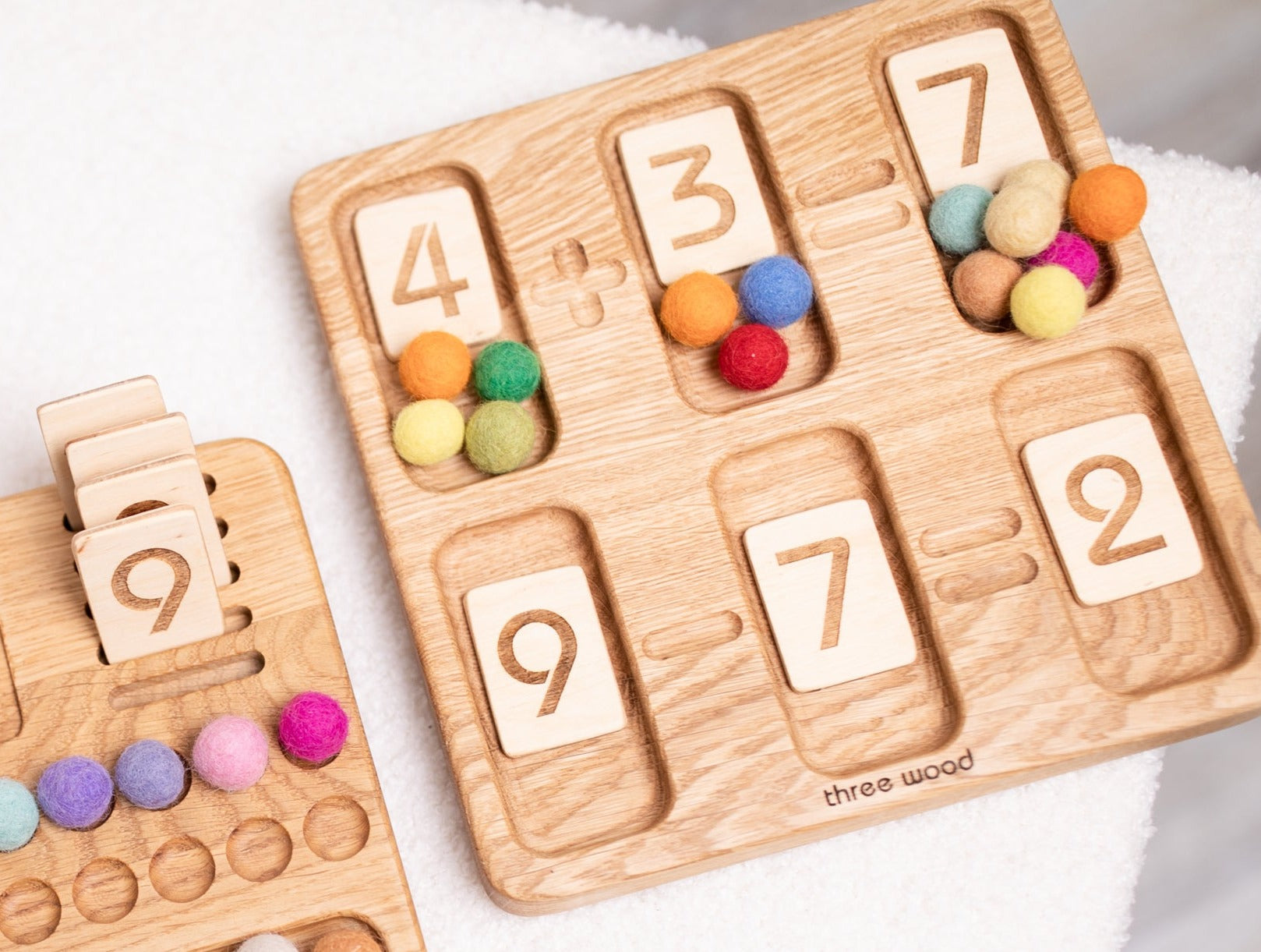 Montessori Math reversible board with number cards 1-20, preschool homeschool learning resource educational material