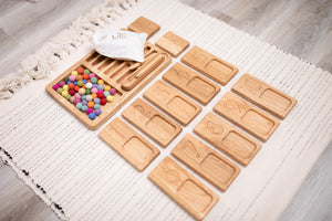 Reversible number trays, Montessori learning materials