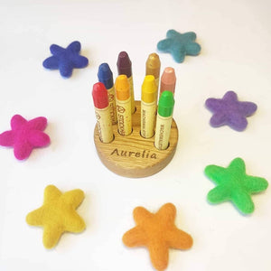 Personalized Stockmar crayon holder without crayons