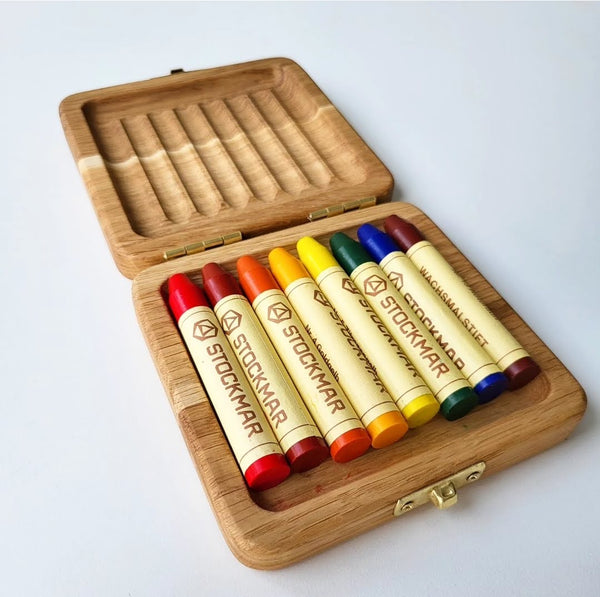 Crayon case for Stockmar 8 sticks Waldorf crayon holder without crayon –  THREEWOOD