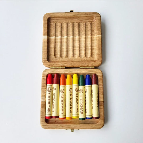 Crayon case for Stockmar 8 sticks Waldorf crayon holder without crayon –  THREEWOOD