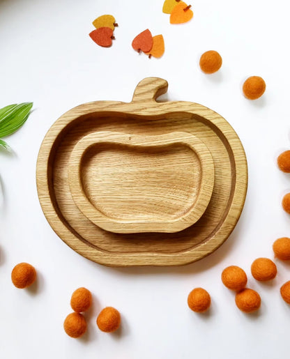 Halloween gift wooden pumpkin with felt balls