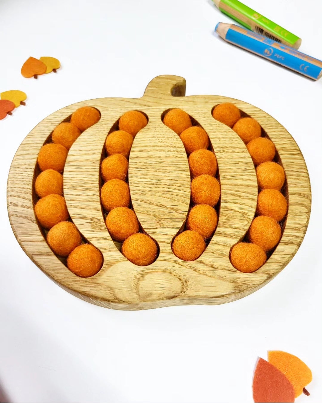 Halloween gift, wooden pumpkin tray