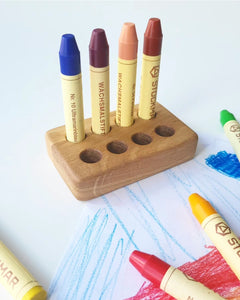 Rectangular crayon holder for 8 Stockmar sticks