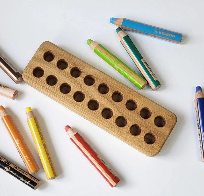 Pencil holder for 18 Stabilo  3 in 1 woody pencils without pencils