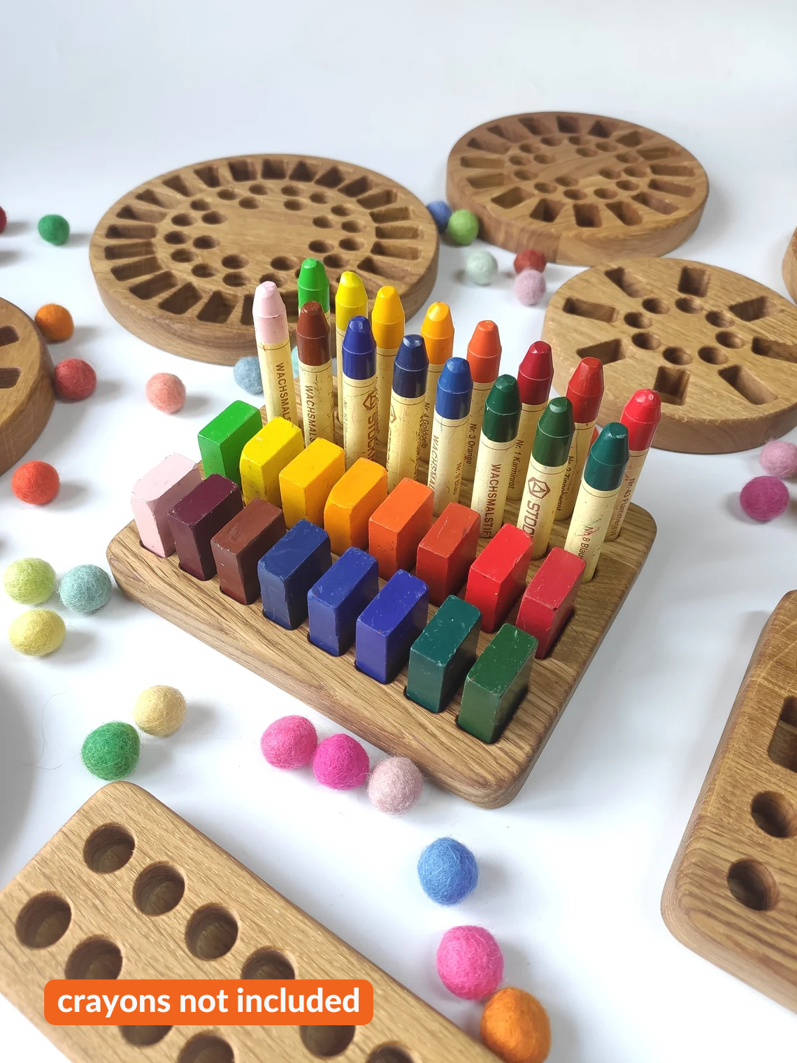 Waldorf Crayon holder for Stockmar 16 Blocks and 16 Sticks CRAYONS NOT INCLUDED
