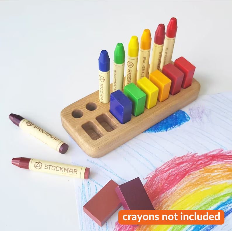 Waldorf Crayon holder for Stockmar 8 Blocks and 8 Sticks CRAYONS NOT INCLUDED