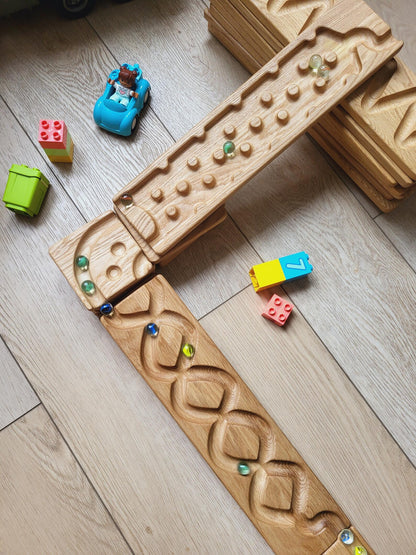 Wooden marble run TURN 90