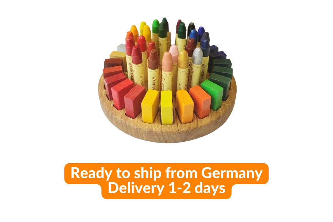 Waldorf Crayon holder for Stockmar 24 Blocks and 24 Sticks, ROUND, without crayons