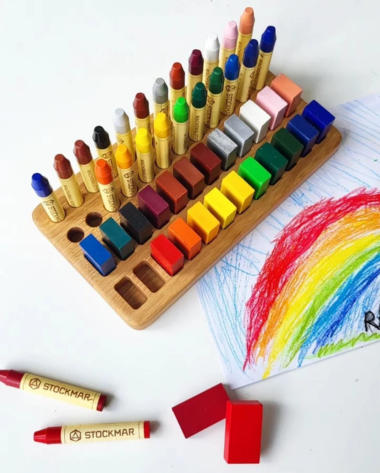 Waldorf Crayon holder for Stockmar 24 Blocks and 24 Sticks, RECTANGULAR, without crayons