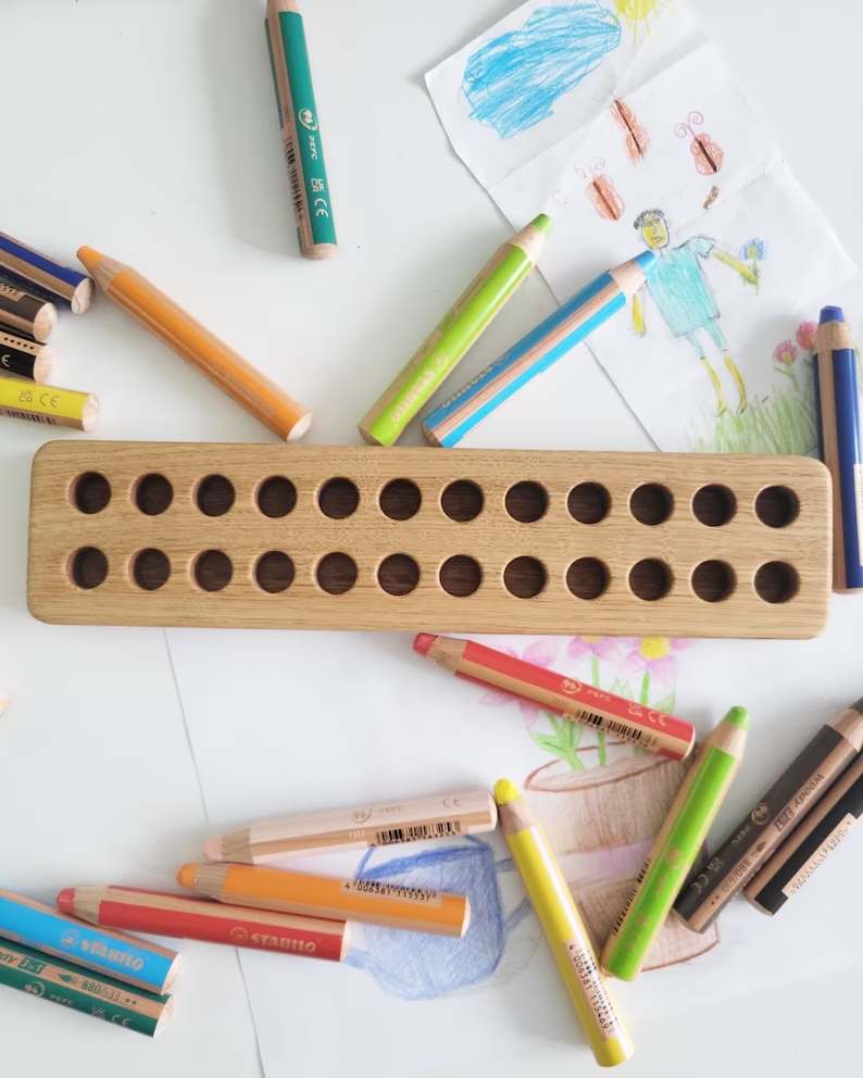 Pencil holder for 24 Stabilo woody 3 in 1 pencils, without pencils