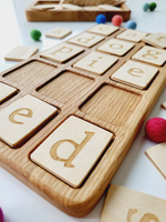 Load image into Gallery viewer, Montessori Alphabet wooden board 3×5 with letters cards
