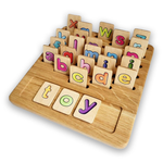 Load image into Gallery viewer, Gift for toddler Alphabet board with colored lowercase letters
