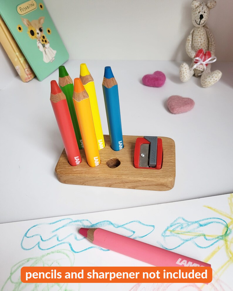 Pencil holder for Lamy pencils 3Plus with place for sharpener