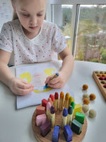 Load image into Gallery viewer, Waldorf Crayon round holder for Stockmar 12 Blocks and 12 Sticks, ROUND, without crayons
