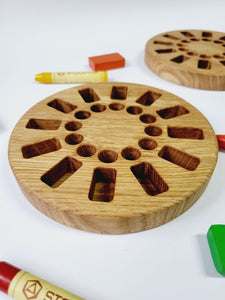 Waldorf Crayon round holder for Stockmar 12 Blocks and 12 Sticks, ROUND, without crayons