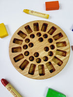 Load image into Gallery viewer, Waldorf Crayon holder for Stockmar 16 Blocks and 16 Sticks, ROUND without crayons
