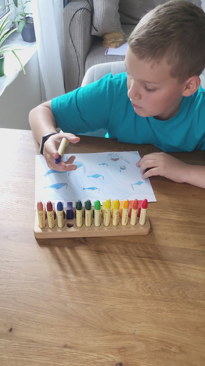 Waldorf Crayon holder for Stockmar 12 Blocks and 12 Sticks, RECTANGULAR, without crayons