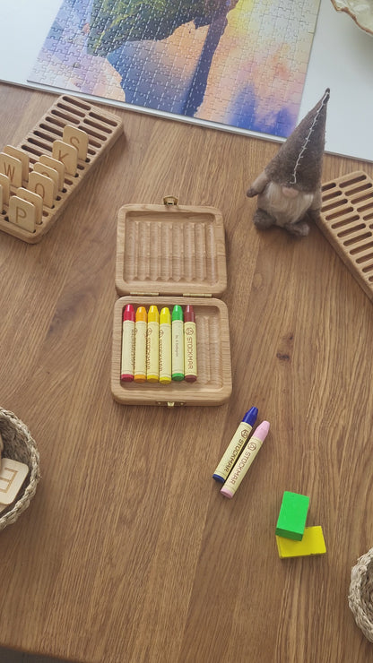Stockmar crayon holder case for 8 sticks and for 8 blocks
